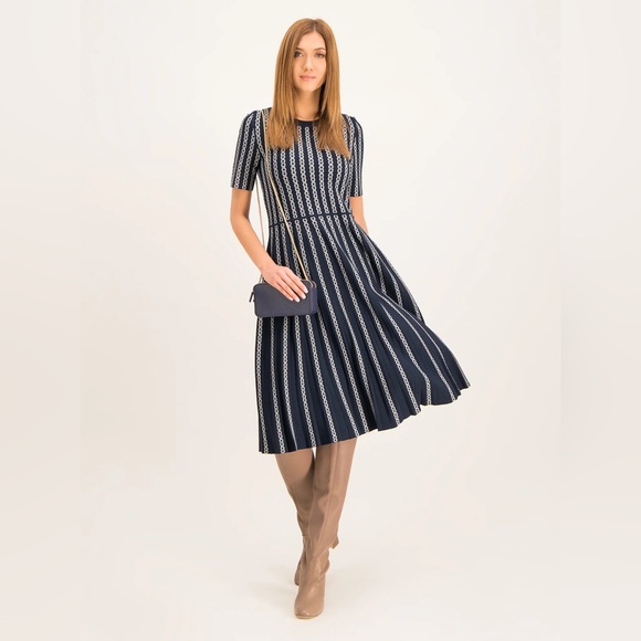 New Tory Burch Gemini Link Jacquard Dress